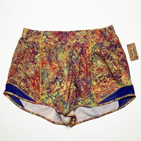 Lululemon Pants - Lululemon Seawheeze 2019 Hotty Hot Shorts 4” Yellow / Purple WDSM/PGB NWT Size 8